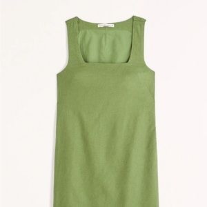 Abercrombie Linen-Blend Wide Strap Dress